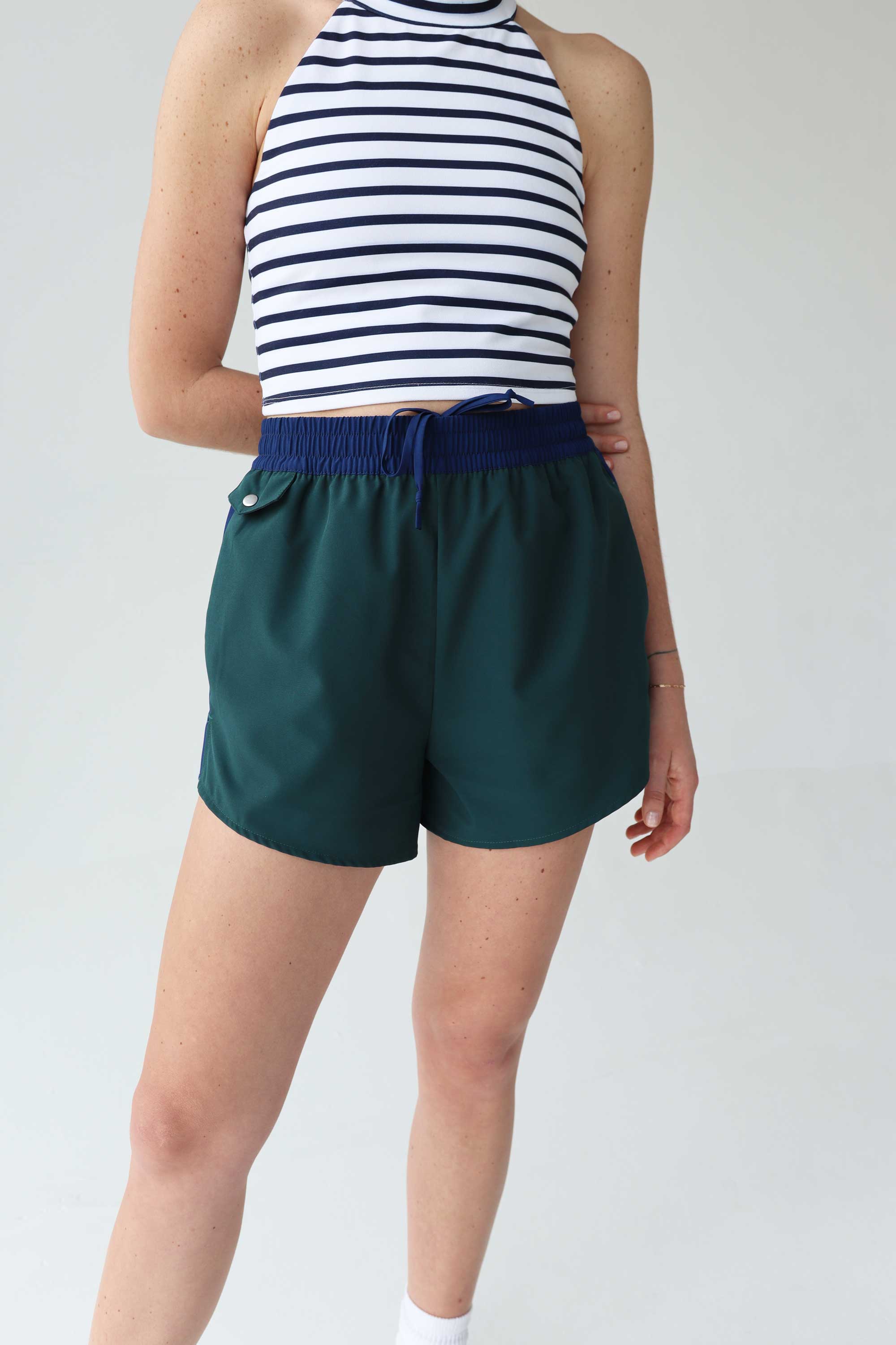 Color Block Running Shorts