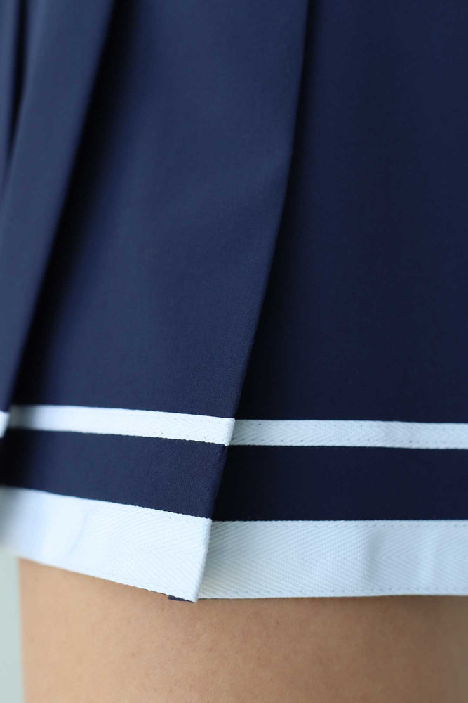 
                  
                    Tennis Skirt - Navy with White Trim
                  
                